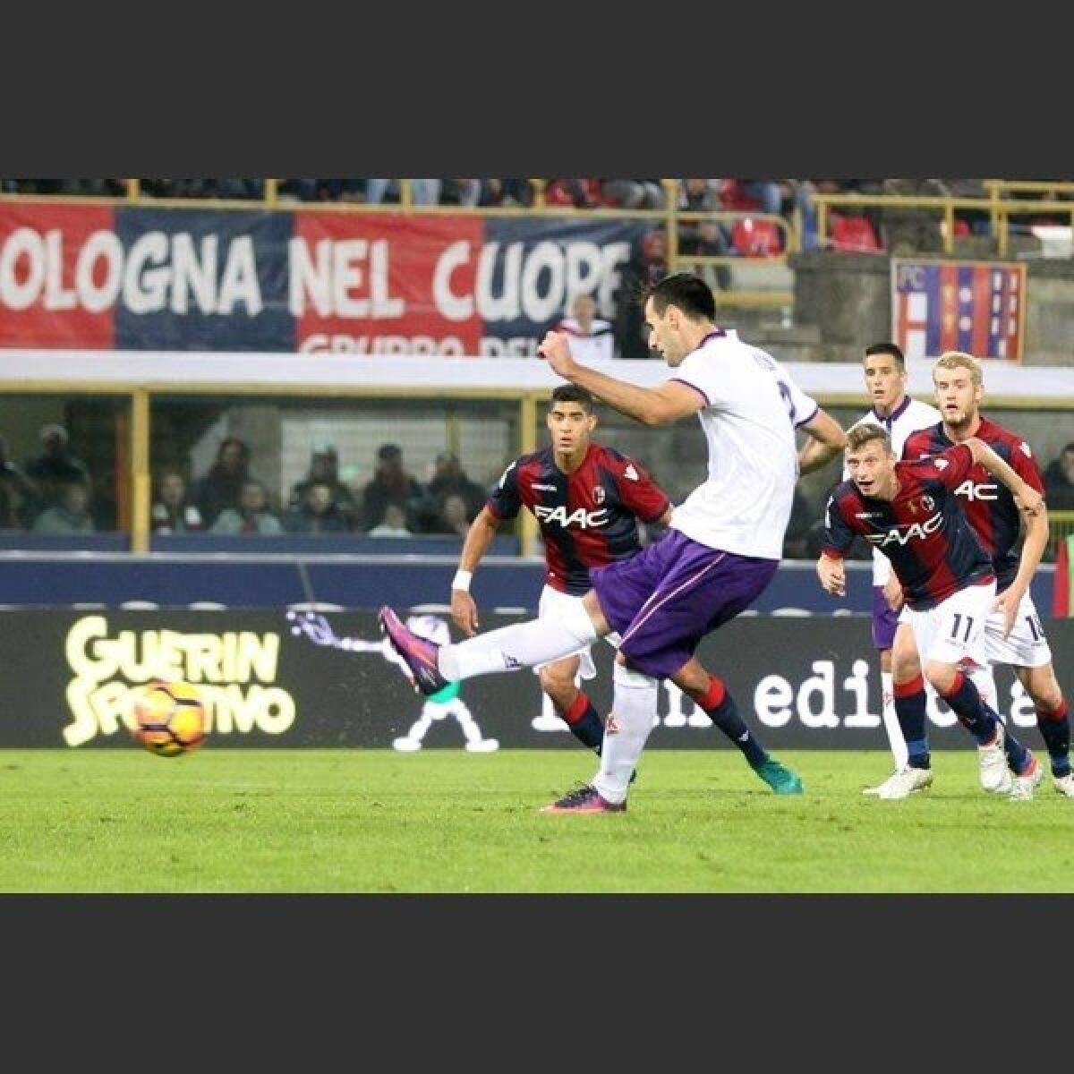 Kalinic di rigore e una discreta Fiorentina passa (0-1) a Bologna - 