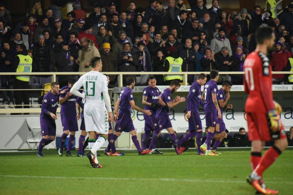 La Fiorentina doma il Sassuolo: 2 a 1 al Franchi, doppietta Kalinic - Firenze, stadio Artemio Franchi, 12.12.2016, Fiorentina-Sassuolo, Foto Fiorenzo Sernacchioli. Copyright Labaroviola.com