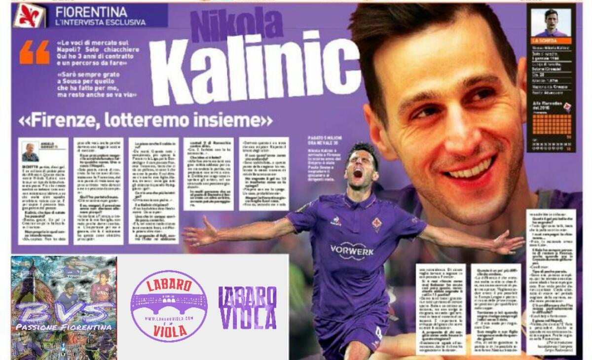 Kalinic: "Resterò a lungo a Firenze. Siamo arrabbiati dopo l'Inter. Il clima nello spogliatoio..." - 