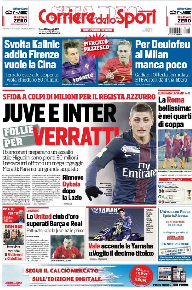 Corriere Dello Sport 20 Gennaio 2017