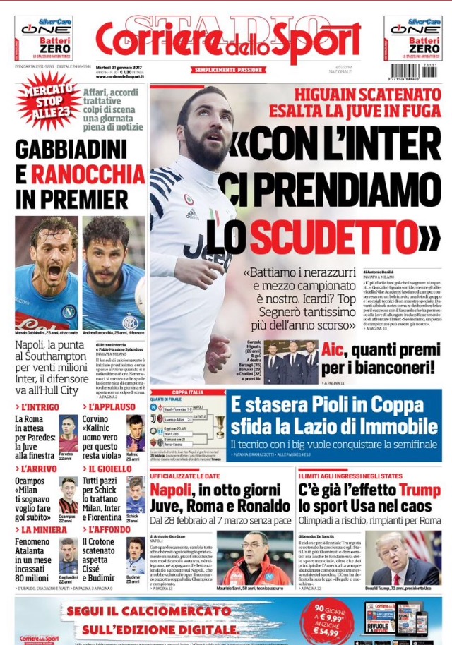 Corriere Dello Sport 31 Gennaio 2017