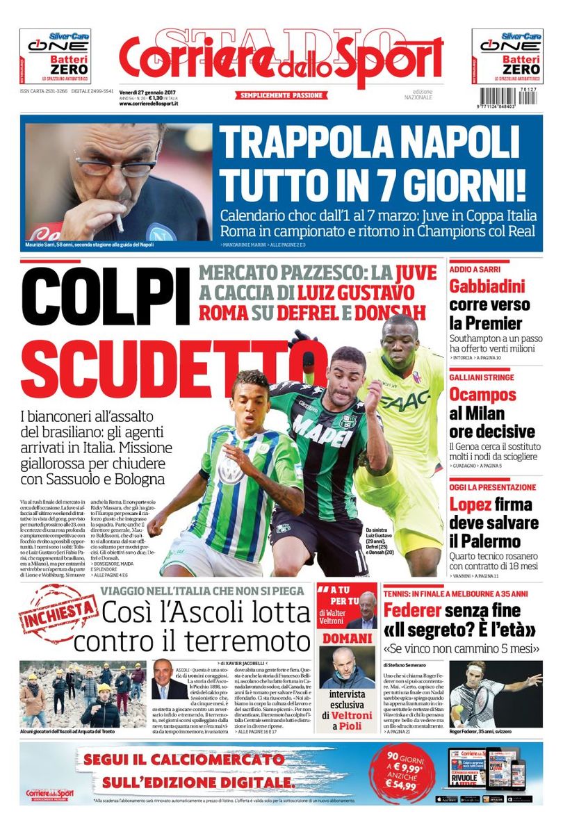 Corriere Dello Sport 27 Gennaio 2017