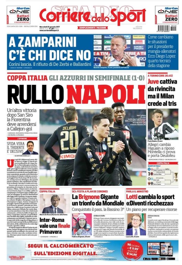 Corriere Dello Sport 25 Gennaio 2017