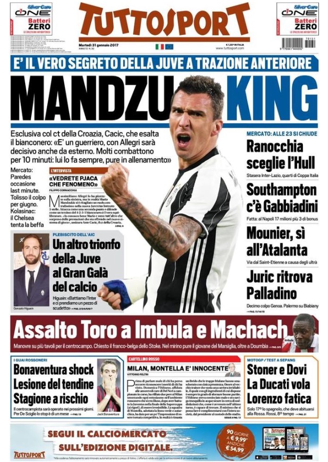 TuttoSport 31 Gennaio 2017