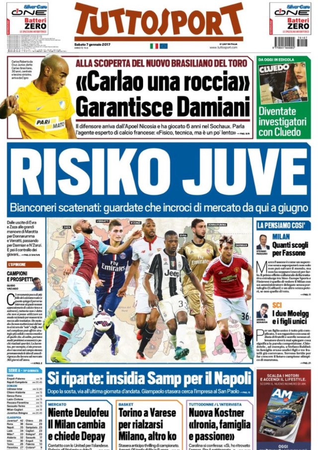 TuttoSport 07 Gennaio 2017