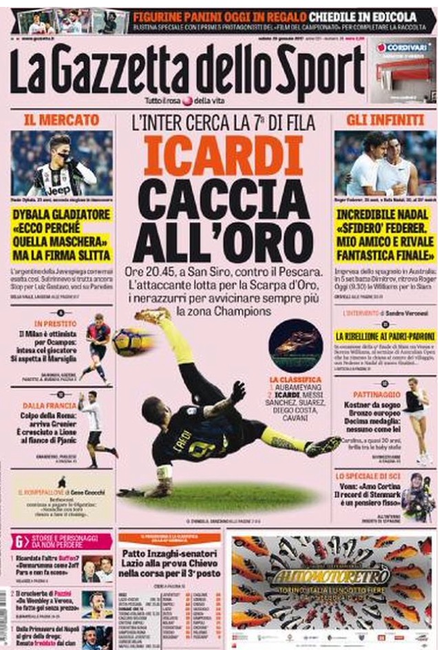 Gazzetta Dello Sport 28 Gennaio 2017
