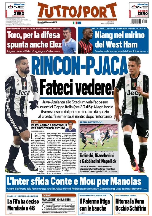 TuttoSport 11 Gennaio 2017