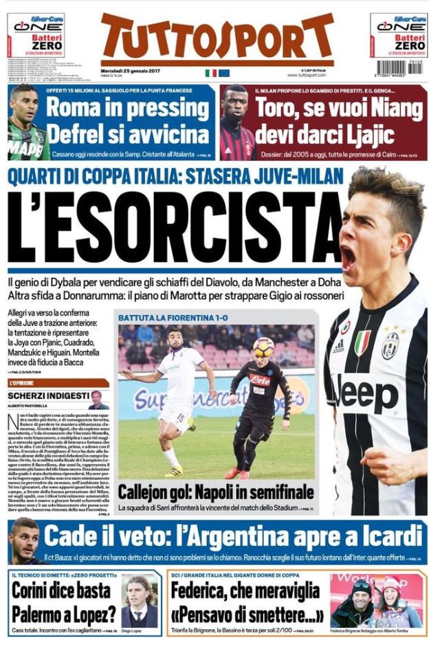 TuttoSport 25 Gennaio 2017