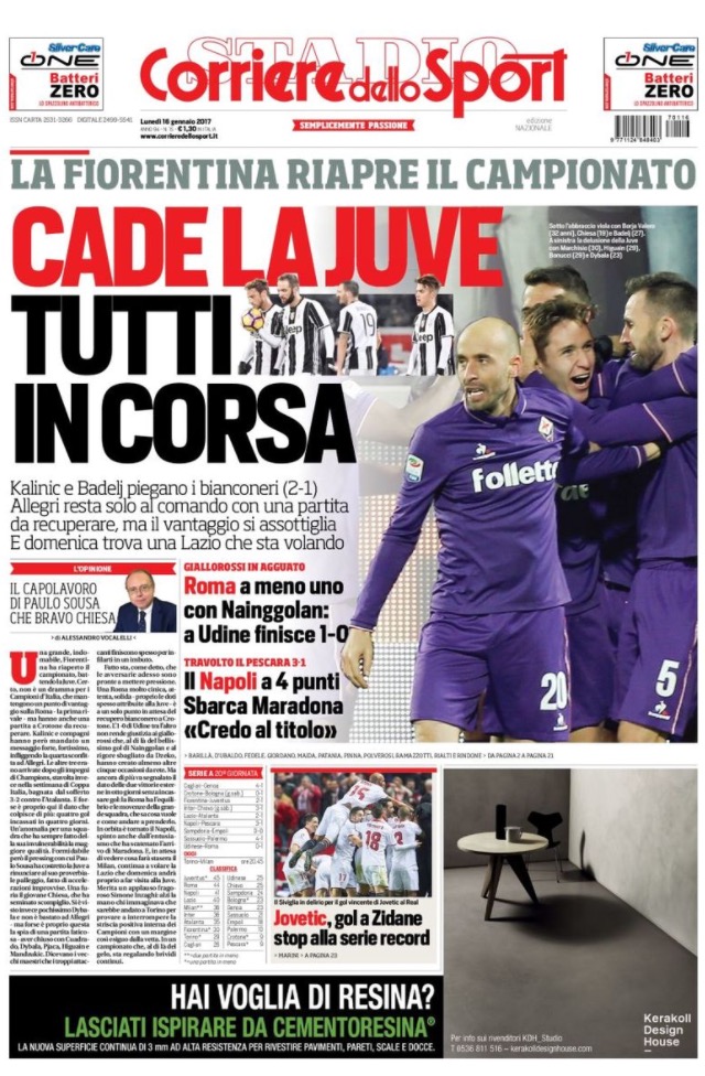 Corriere Dello Sport 16 Gennaio 2017