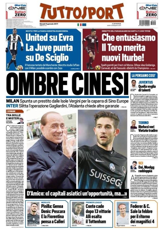 TuttoSport 05 Gennaio 2017
