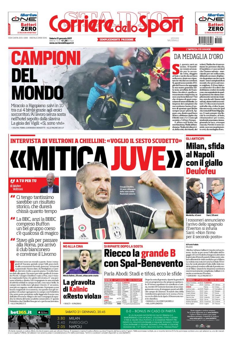 Corriere Dello Sport 21 Gennaio 2017