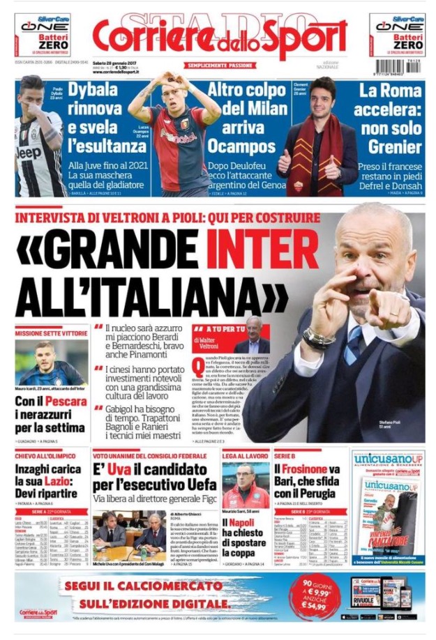 Corriere Dello Sport 28 Gennaio 2017