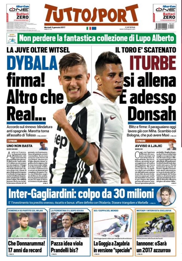 TuttoSport 03/01/2017