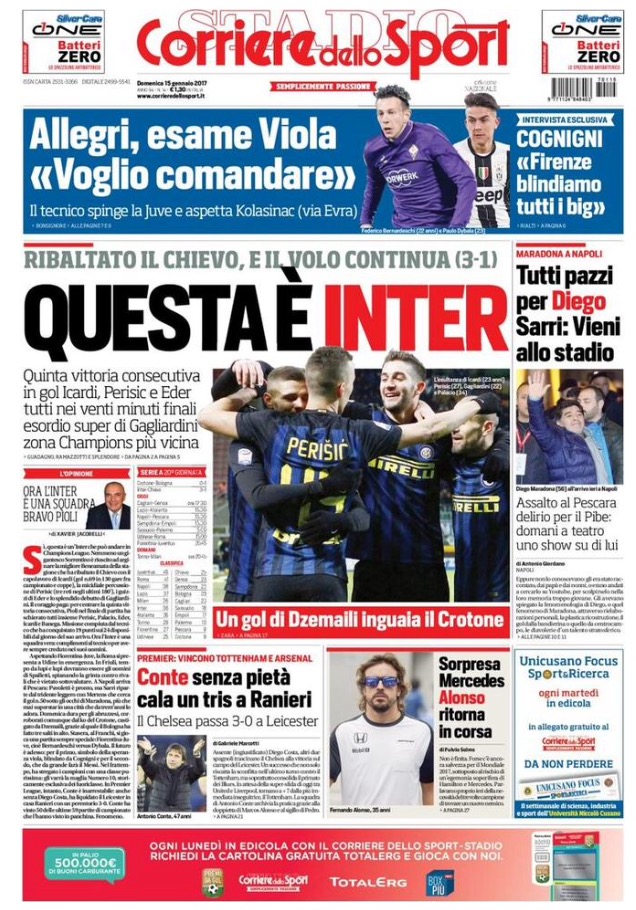 Corriere Dello Sport 15 Gennaio 2017