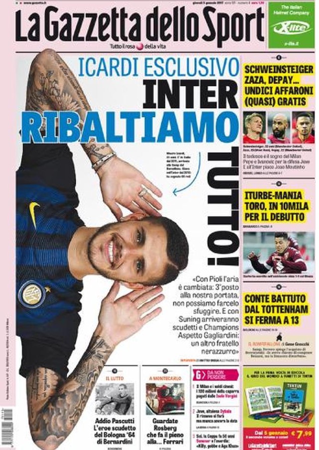 Gazzetta Dello Sport 05 Gennaio 2017