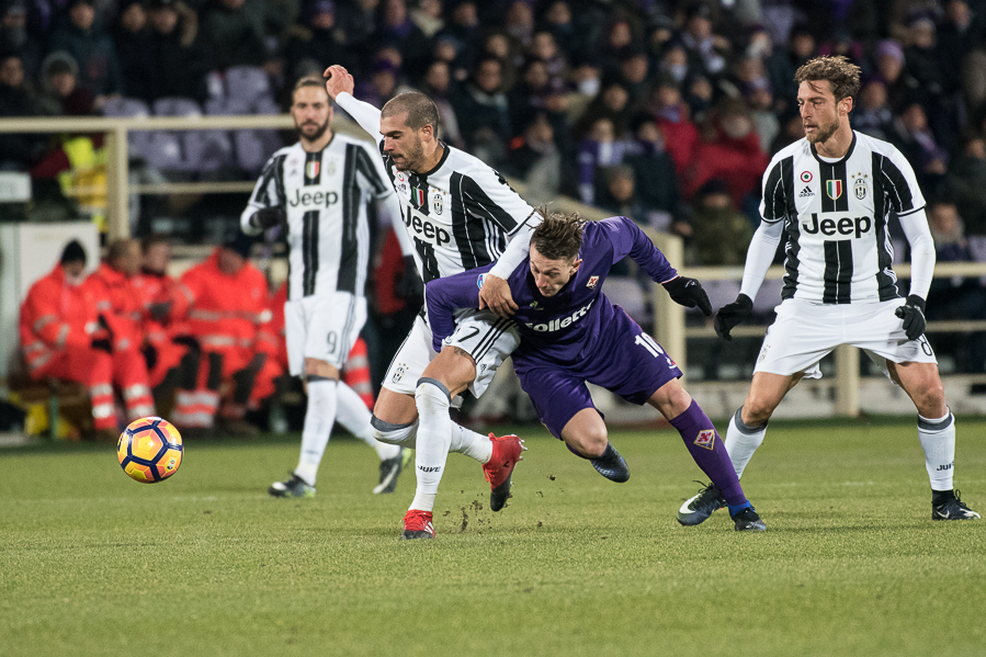 Firenze, stadio Artemio Franchi, 15.01.2017, Fiorentina-Juventus, Foto Fiorenzo Sernacchioli. Copyright Labaroviola.com