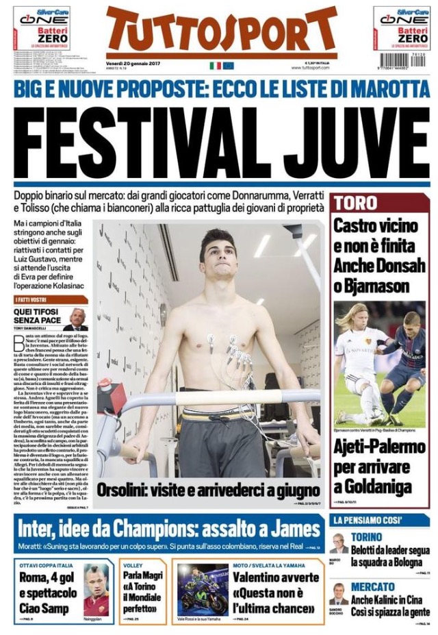 TuttoSport 20 Gennaio 2017