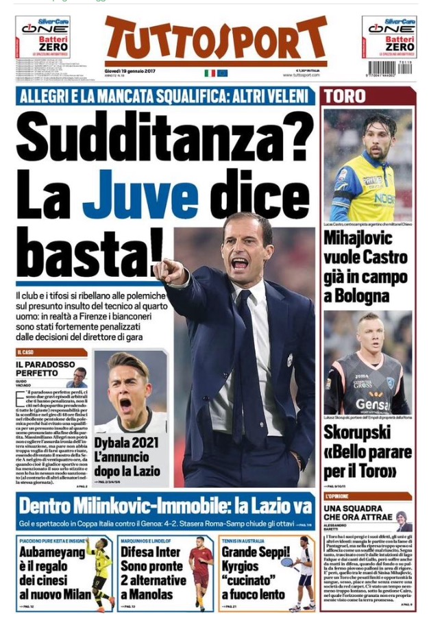 TuttoSport 19 Gennaio 2017