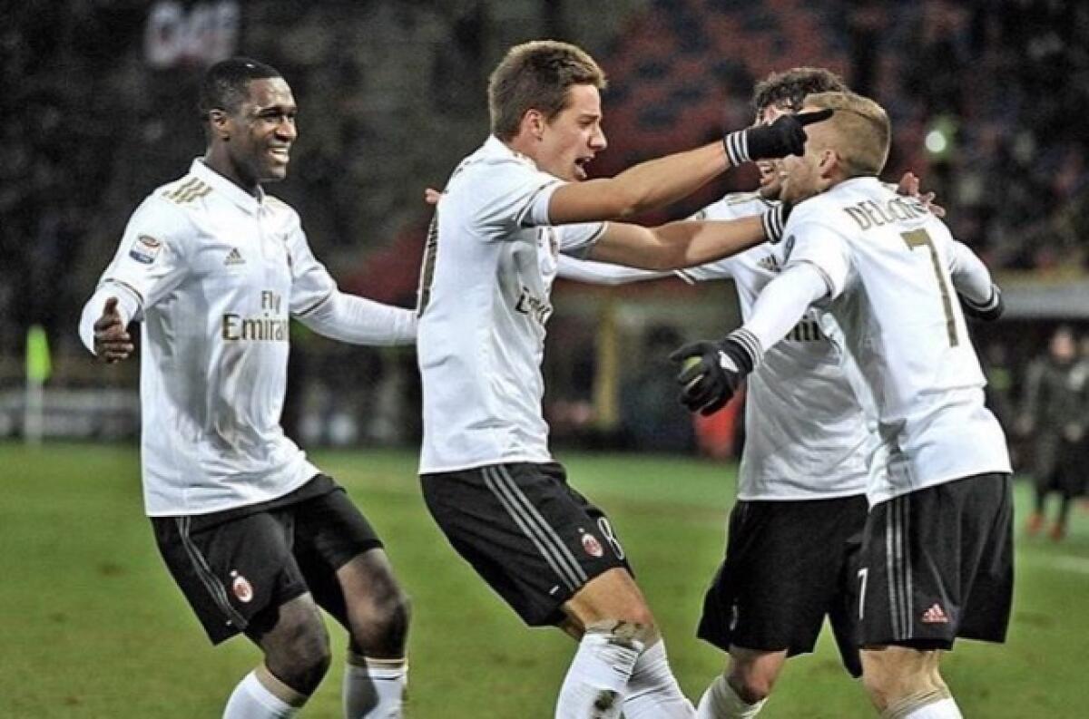 Il Milan in 9 espugna Bologna per 0-1. Segna Pasalic. Rossoneri a +3 sulla Fiorentina... - 