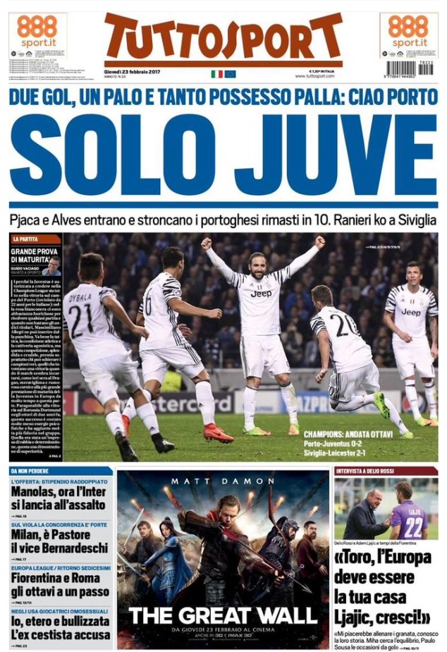 TuttoSport 23 Febbraio 2017