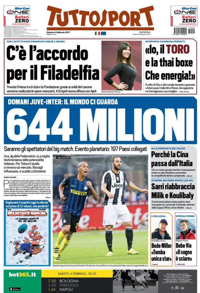 TuttoSport 4 Febbraio 2017