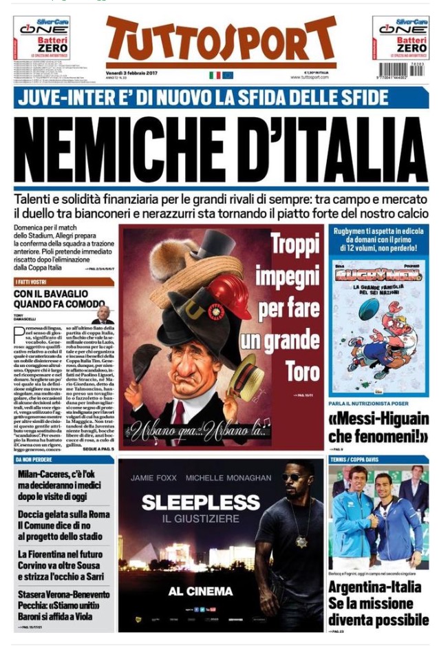 TuttoSport 3 Febbraio 2017
