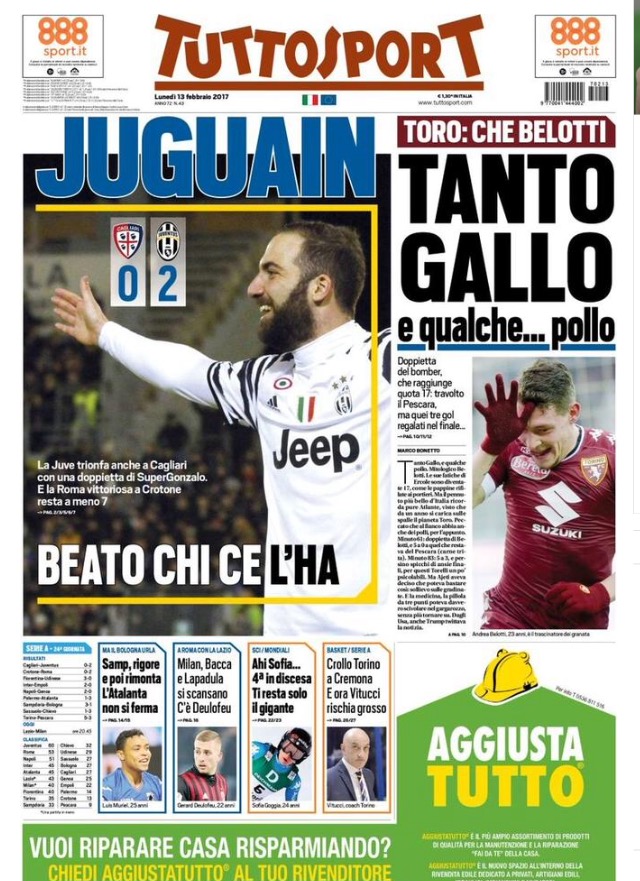 TuttoSport 13 Febbraio 2017