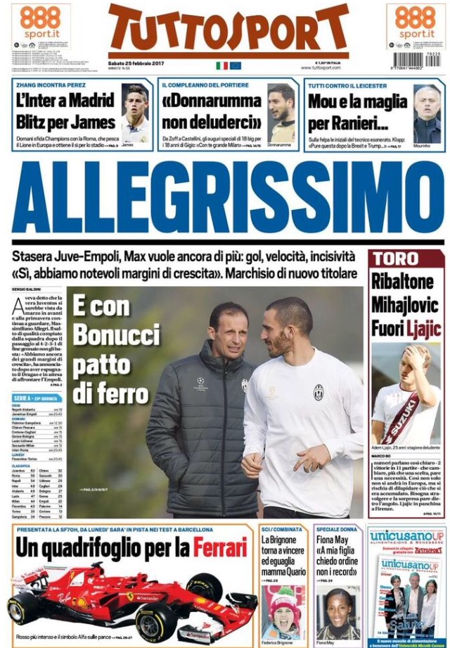 TuttoSport 25 Febbraio 2017