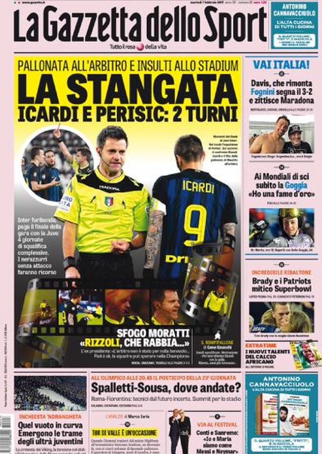 Gazzetta Dello Sport 7 Febbraio 2017