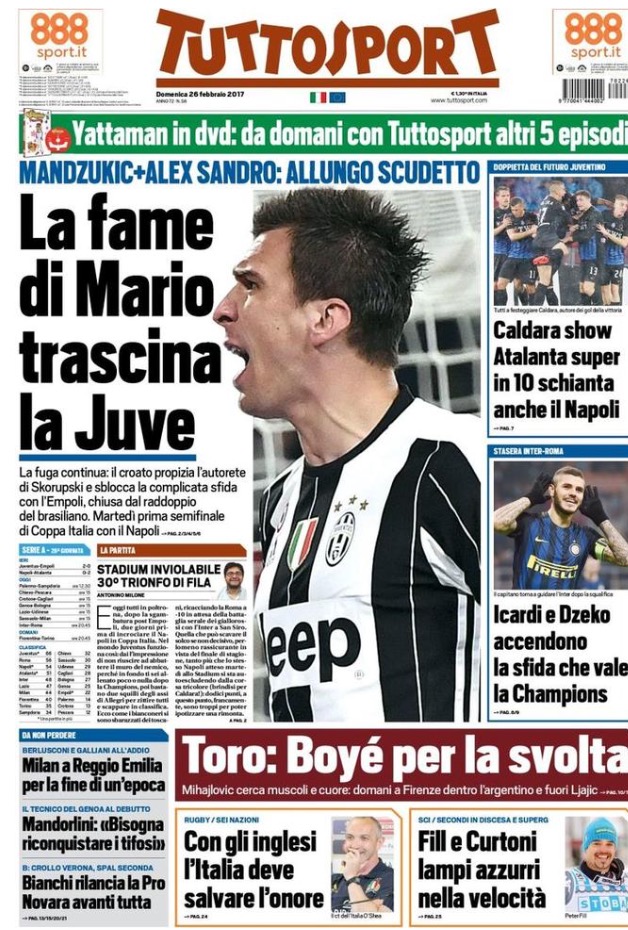 TuttoSport 26 Febbraio 2017