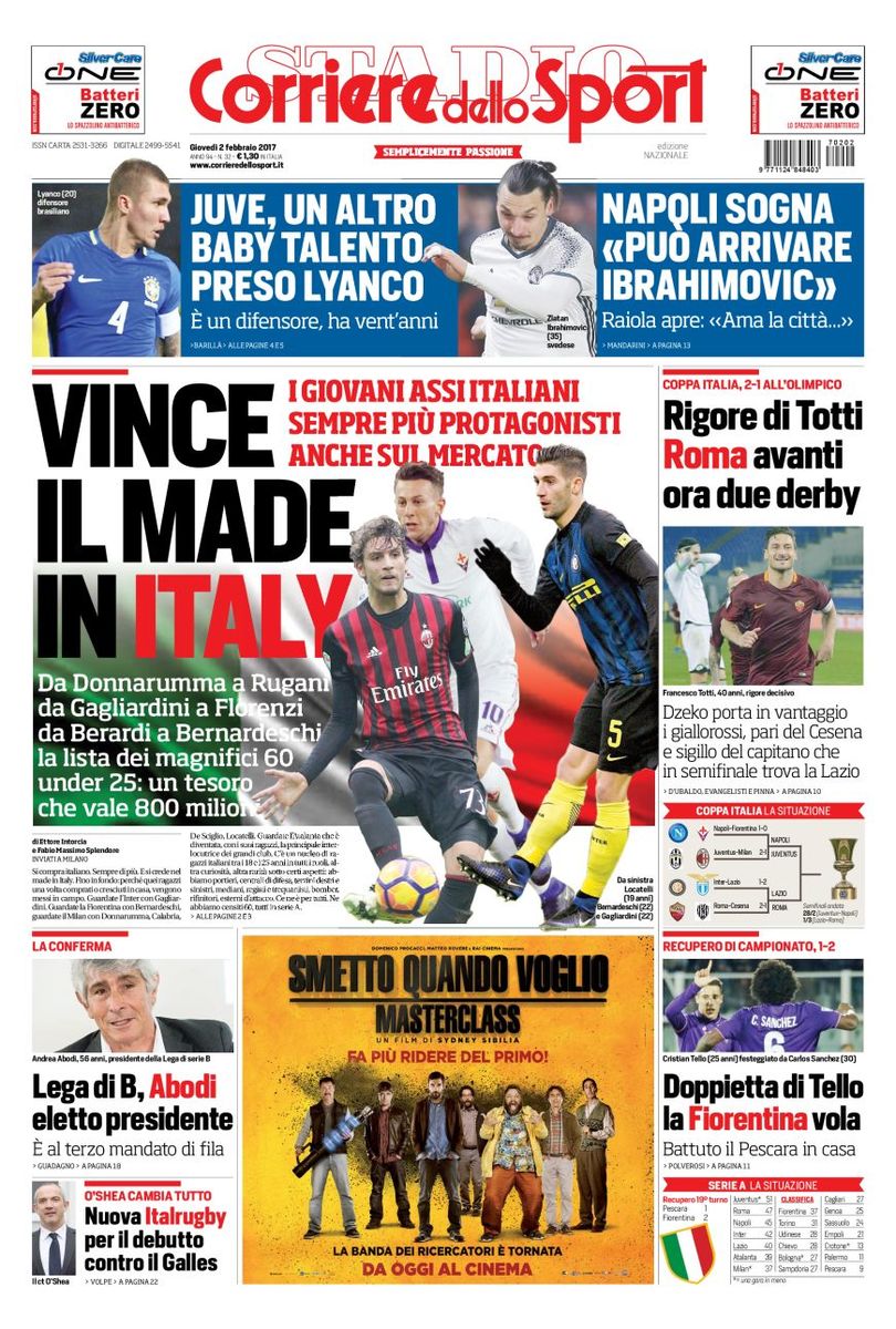 Corriere Dello Sport 2 Febbraio 2017