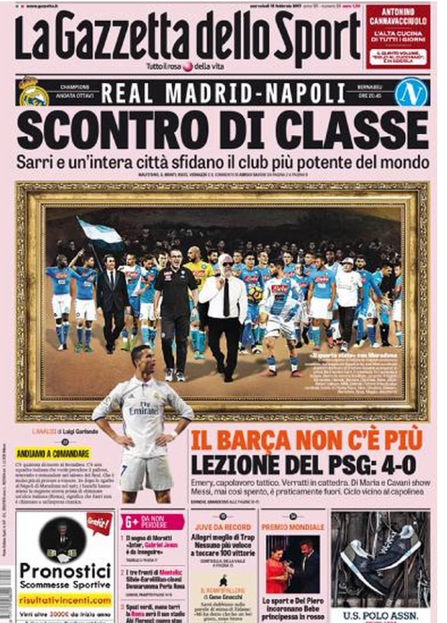 Gazzetta Dello Sport 15 Febbraio 2017