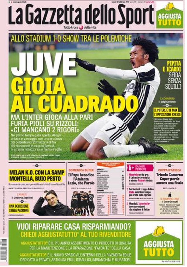 Gazzetta 6 Febbraio 2017