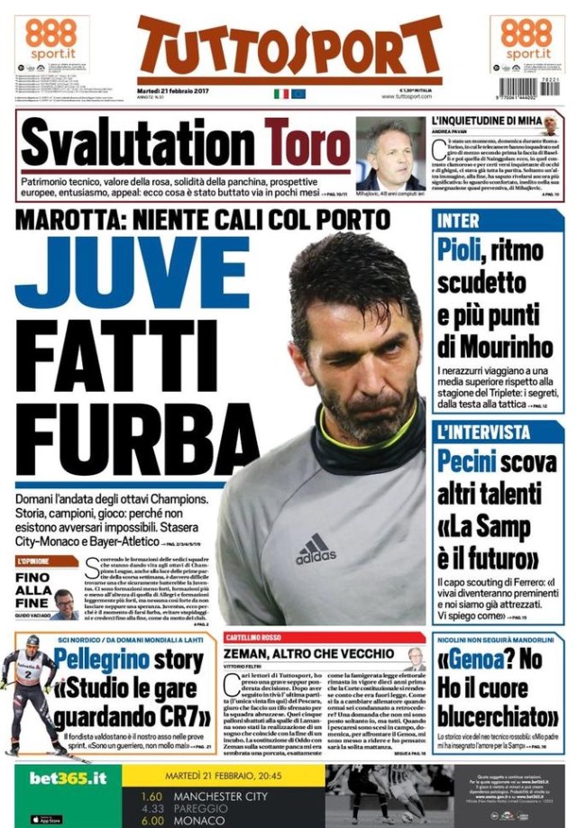 TuttoSport 21 Febbraio 2017
