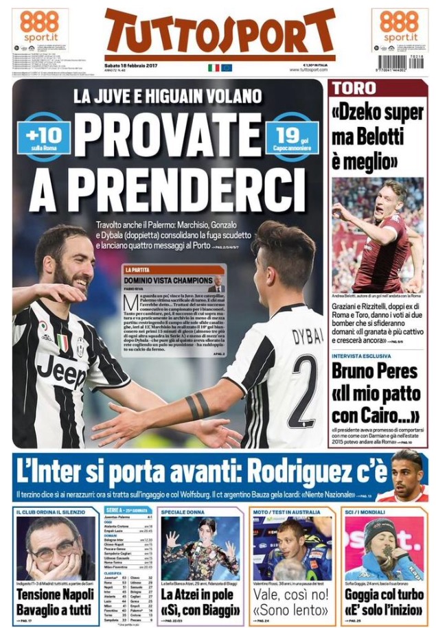 TuttoSport 18 Febbraio 2017
