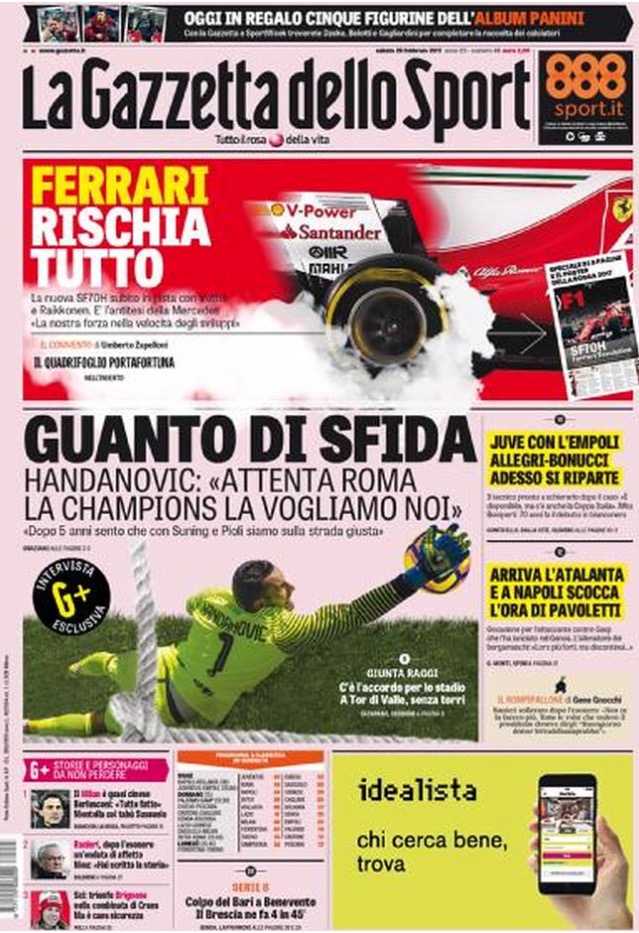 Gazzetta Dello Sport 25 Febbraio 2017