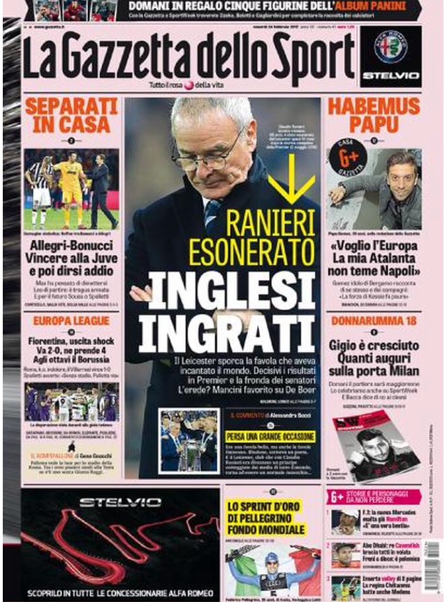 Gazzetta Dello Sport 24 Febbraio 2017