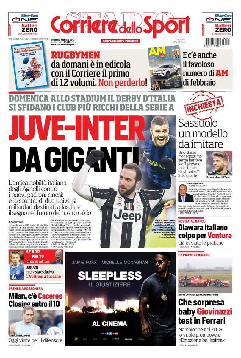 Corriere Dello Sport 3 Febbraio 2017