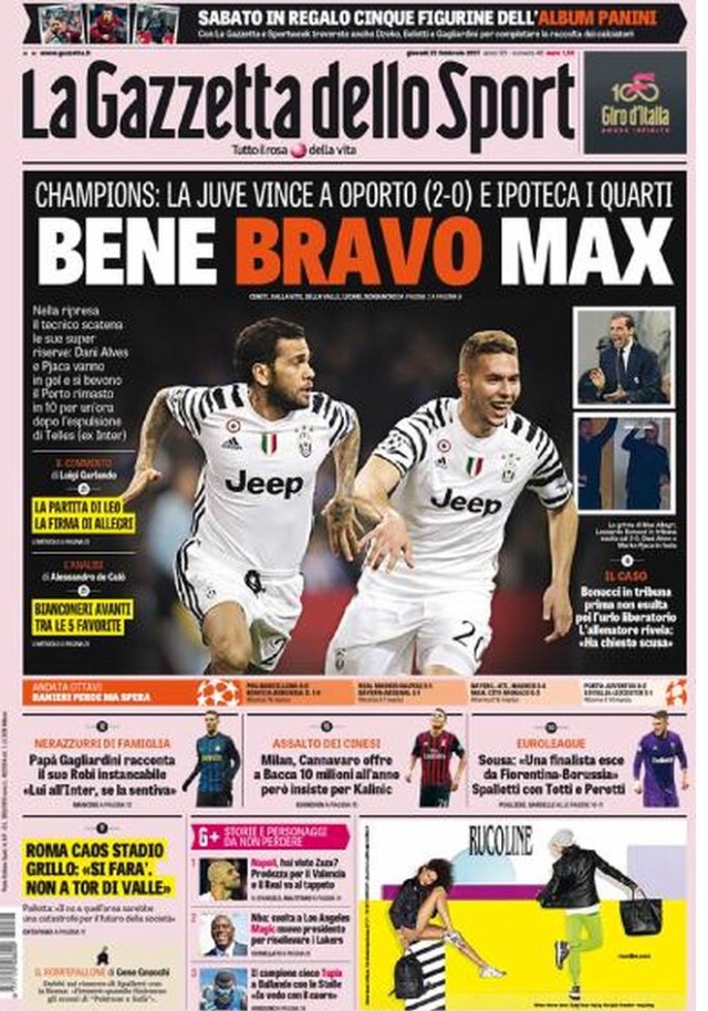 Gazzetta Dello Sport 23 Febbraio 2017