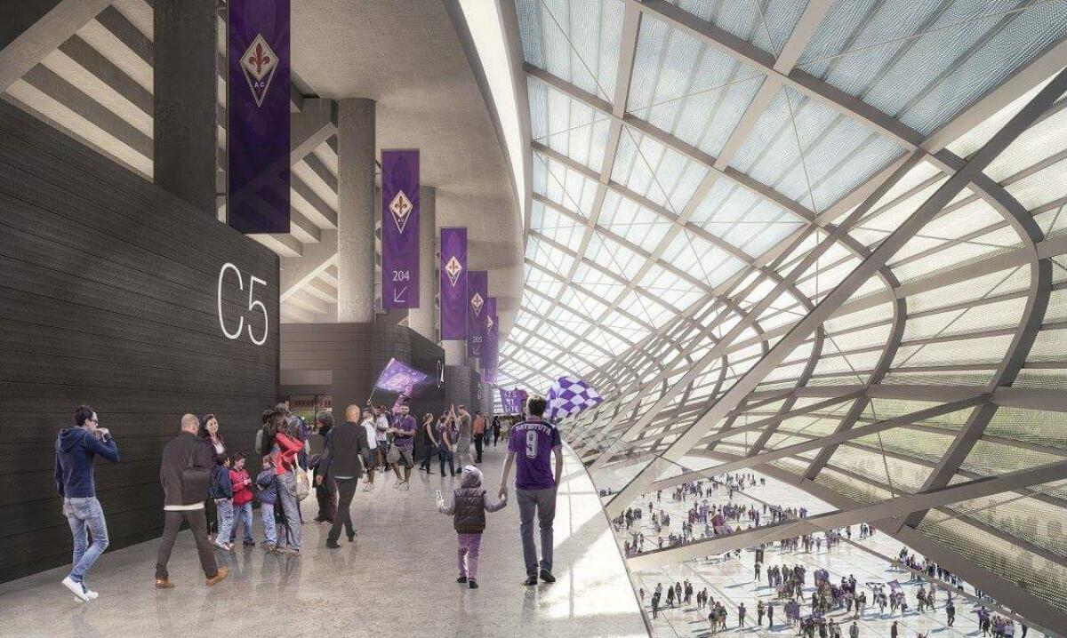 Alla scoperta della nuova cittadella della Fiorentina. Tra stadio moderno, piazze e spazi verdi... - 