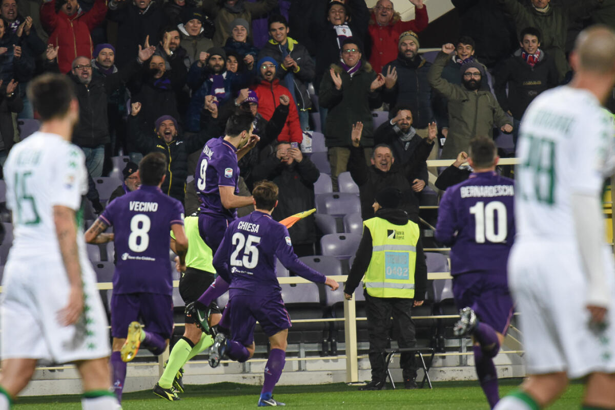 FORM. UFFICIALE: TORNA SANCHEZ E C'E' ILICIC AL POSTO DI BERNARDESCHI. L'ATTACCO... - Firenze, stadio Artemio Franchi, 12.12.2016, Fiorentina-Sassuolo, Foto Fiorenzo Sernacchioli. Copyright Labaroviola.com