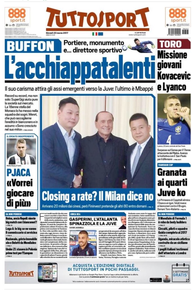 TuttoSport 23 Marzo 2017