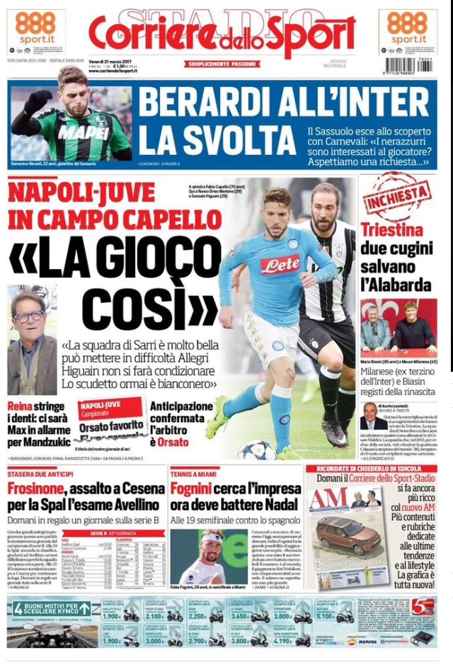 Corriere Dello Sport 31 Marzo 2017