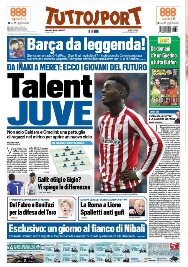 TuttoSport 9 Marzo 2017