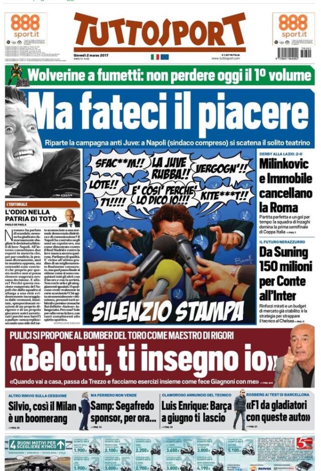 TuttoSport 2 Marzo 2017