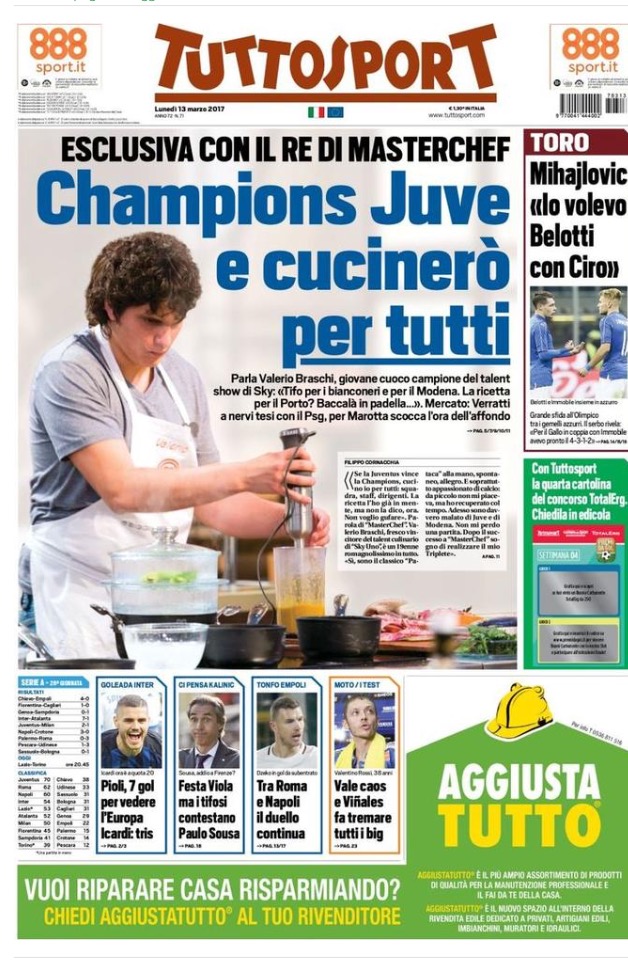 TuttoSport 13 Marzo 2017