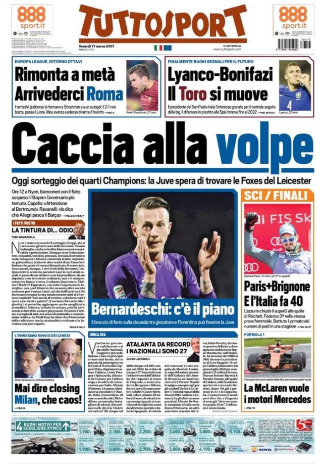 TuttoSport 17 Marzo 2017