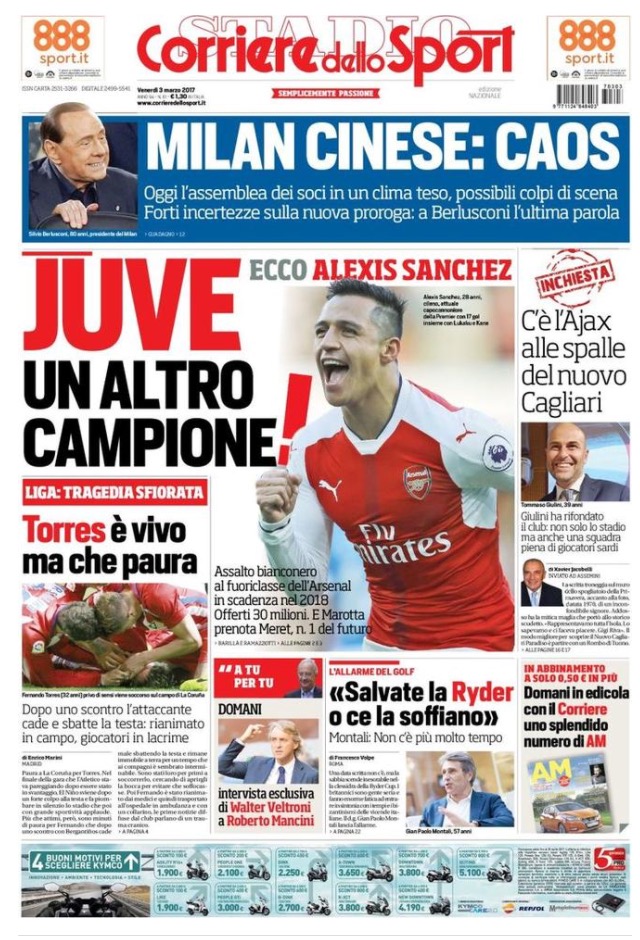 Corriere Dello Sport 3 Marzo 2017