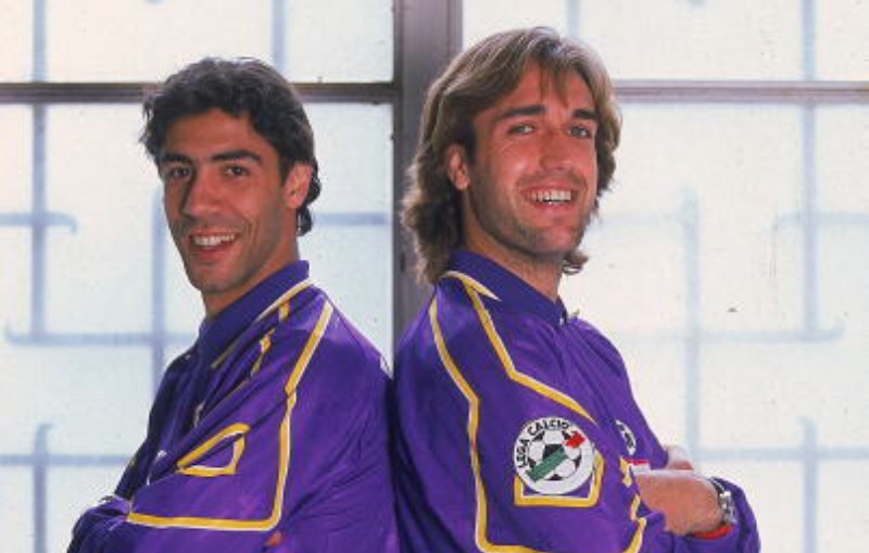 Rui Costa con Batistuta