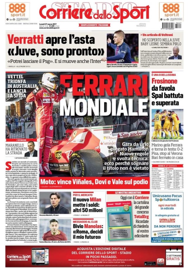 Corriere Dello Sport 27 Marzo 2017